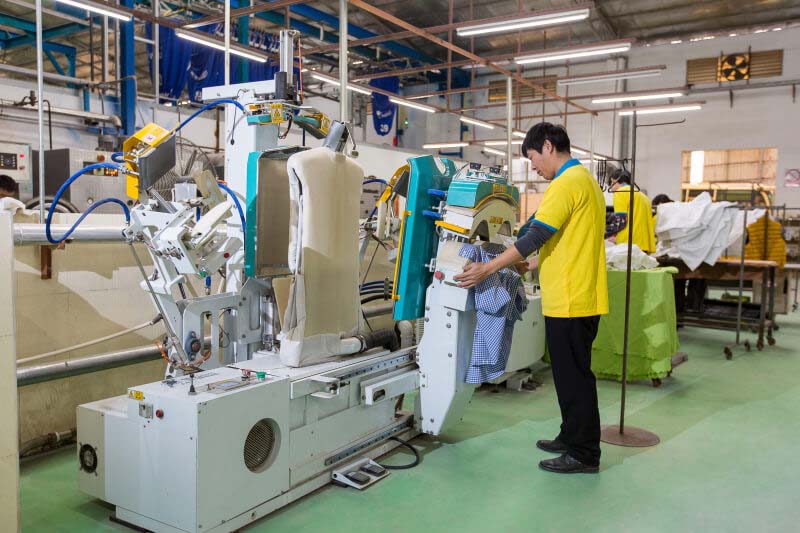 Korea Apparel Factory Ironing Area